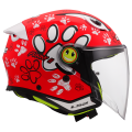 LS2 OF622 FUNNY II PAWS RED S