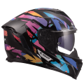 LS2 FF818 STORM III KAOS BLACK PURPLE BLUE S