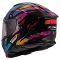 LS2 FF818 STORM III KAOS BLACK PURPLE BLUE S