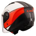LS2 OF616 AIRFLOW II COVER MATT WHITE RED-06 XS