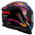 LS2 FF818 STORM III KAOS BLACK PURPLE BLUE S