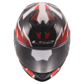 LS2 FF820 RAPID III XTREM WHITE BLACK RED L