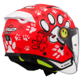 LS2 OF622 FUNNY II PAWS RED S