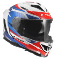 LS2 FF818 STORM III KOMAI WHITE BLUE RED XXS
