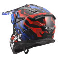 LS2 MX708 FAST II GROTESK WHITE BLUE RED-06 M