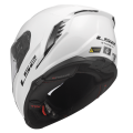 LS2 FF818 STORM III SOLID GLOSS WHITE XS