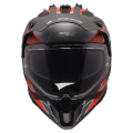LS2 MX702 PIONEER II BLOCK GREY RED-06 XXL
