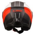 LS2 OF616 AIRFLOW II COVER MATT WHITE RED-06 XXL