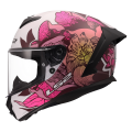 LS2 FF820 RAPID III POPPIES II WHITE PINK XXS