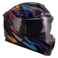 LS2 FF818 STORM III KAOS BLACK PURPLE BLUE S