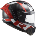 LS2 FF805 THUNDER C RACING1 GL.RED WHITE XXL
