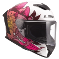 LS2 FF820 RAPID III POPPIES II WHITE PINK XXS