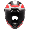 LS2 FF805 THUNDER GP AERO RAUTE WHITE RED-06 XXL