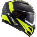 LS2 FF324 METRO EVO RAPID Matt Black Gloss Yellow, FOG FIGHTER (PINLOCK)