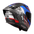 LS2 FF807 DRAGON TRAX BLUE RED XXS