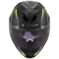 LS2 FF818 STORM III DYNAMO BLACK H-V YELLOW XS