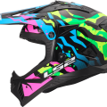 LS2 MX708 FAST II GROTESK BLUE PINK GREEN-06 3XL
