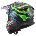 LS2 MX708 FAST II GROTESK BLUE PINK GREEN-06 3XL