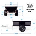 SHARK ATV TRAILER WOOD 550-G2 BLACK 160 x 130 x 85 cm
