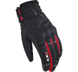 LS2 JET 2 LADY GLOVES BLACK RED M