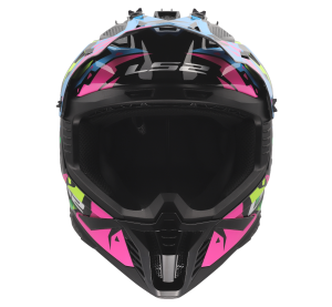 LS2 MX708 FAST II GROTESK BLUE PINK GREEN-06 L