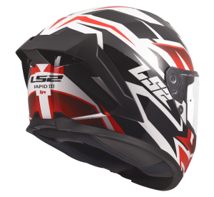 LS2 FF820 RAPID III XTREM WHITE BLACK RED M