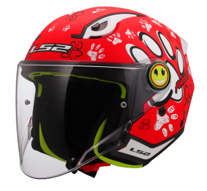 LS2 OF622 FUNNY II PAWS RED M