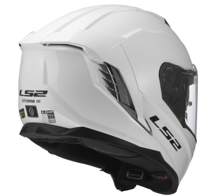 LS2 FF818 STORM III SOLID GLOSS WHITE XXS