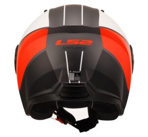 LS2 OF616 AIRFLOW II COVER MATT WHITE RED-06