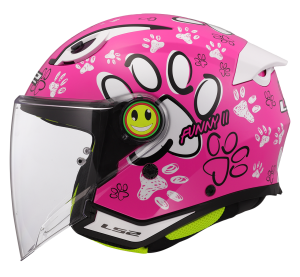 LS2 OF622 FUNNY II PAWS PINK L