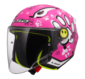 LS2 OF622 FUNNY II PAWS PINK L