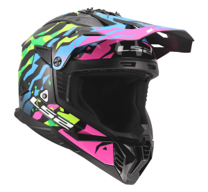 LS2 MX708 FAST II GROTESK BLUE PINK GREEN-06 M