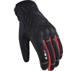 LS2 JET 2 MAN GLOVES BLACK RED M