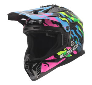LS2 MX708 FAST II GROTESK BLUE PINK GREEN-06 L
