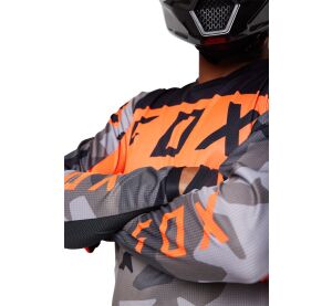 FOX 180 Bnkr Jersey  - S, Grey Camo MX23