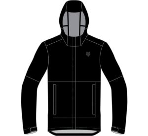 FOX Ranger O.R. Packable Rain Jacket - M, Black