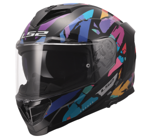 LS2 FF818 STORM III KAOS BLACK PURPLE BLUE S