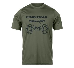 Finntrail T-shirt ATV skull Khaki
