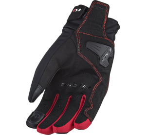 LS2 JET 2 LADY GLOVES BLACK RED