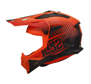 LS2 MX708 FAST II DUCK M.H-V ORANGE RED-06 XS