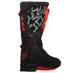 LS2 RAPTOR MAN BOOTS BLACK RED