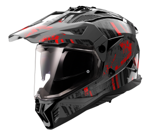 LS2 MX702 PIONEER II CRAZY BLACK RED-06 L
