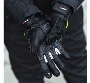 LS2 SPARK 2 AIR MAN GLOVES BLACK H-V YELLOW S