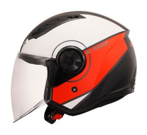 LS2 OF616 AIRFLOW II COVER MATT WHITE RED-06 S