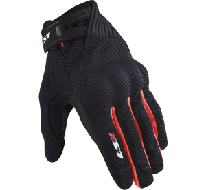 LS2 DART 2 MAN GLOVES BLACK RED M
