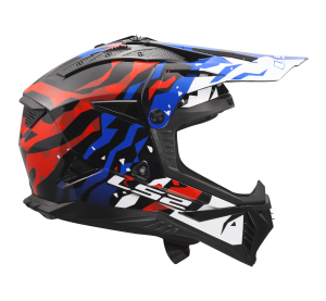 LS2 MX708 FAST II GROTESK WHITE BLUE RED-06 S