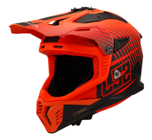LS2 MX708 FAST II DUCK M.H-V ORANGE RED-06 XS
