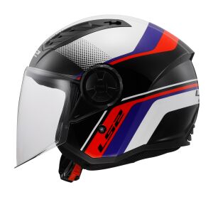 LS2 OF616 AIRFLOW II RUSH WHITE BLUE RED-06 L