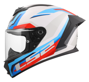 LS2 FF820 RAPID III HYPER WHITE BLUE RED L