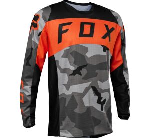 FOX 180 Bnkr Jersey  - S, Grey Camo MX23